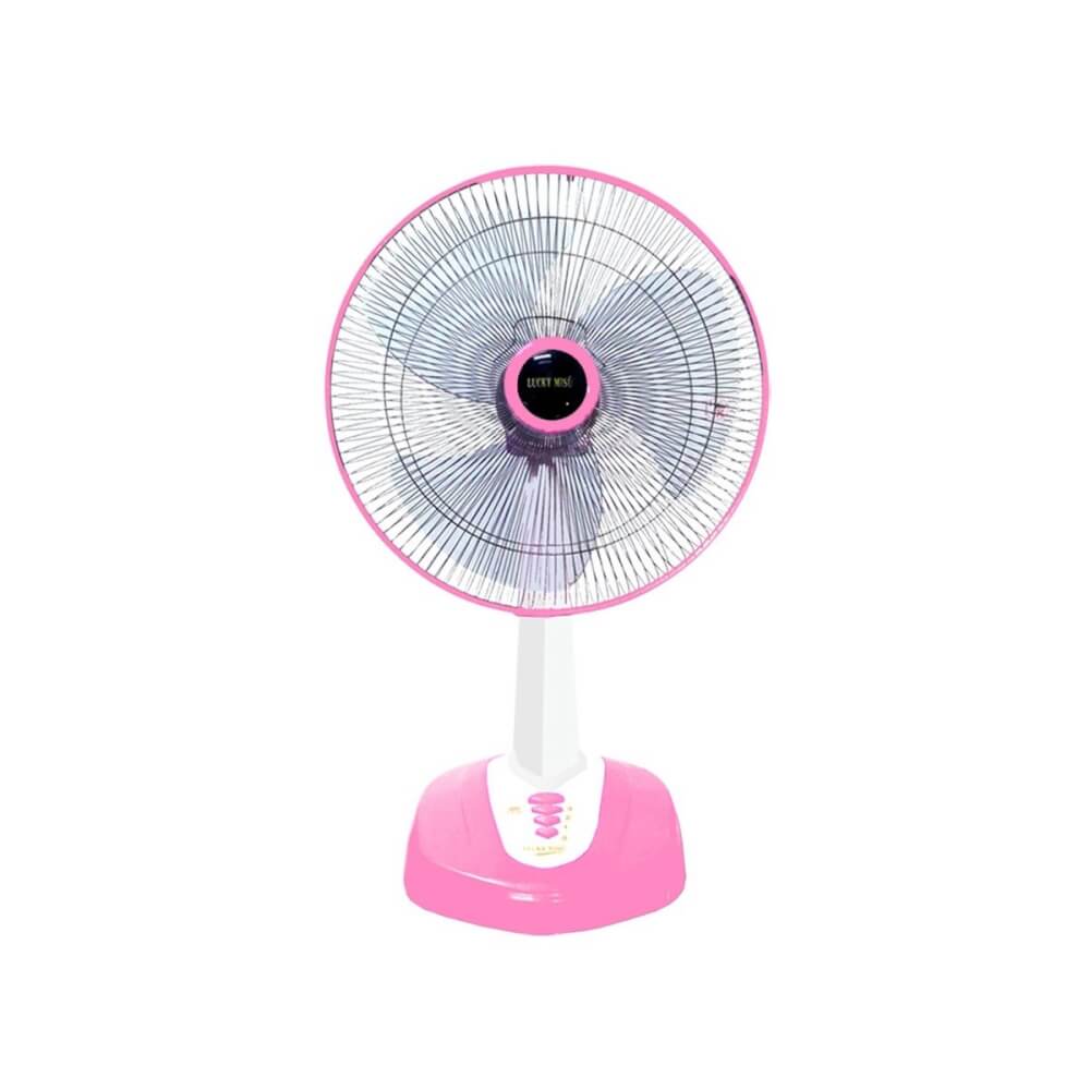 พัดลมตั้งโต๊ะ 18 นิ้ว LUCKY MISU LM168 สีชมพู_0